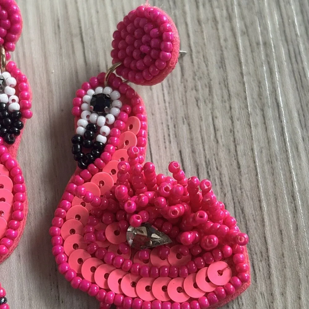 Flamingo Laou Headband Earring Set Hawaiian Tropical One Size